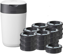 Tommee Tippee Blespand Twist & Click Advanced , inkl. 19 kassetter med bæredygtig, antibakteriel Green film i hvidt