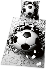 HERDING Sengelinned 3D fodbold 135 x 200 cm