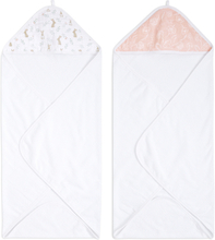 aden +anais™ Badehåndklæde med hætte 2-pakke Blush ing Bunnies
