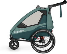 Qeridoo ® Sportrex 2 barn cykelanhænger Limited Edition Mineral Blue