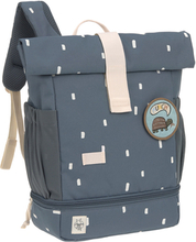 LÄSSIG Mini Rolltop Backpack Happy Print s mid night blå