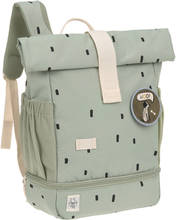 LÄSSIG Mini Rolltop Backpack Happy Print s light olive