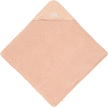 LÄSSIG Badehåndklæde med hætte muslin prikker pink