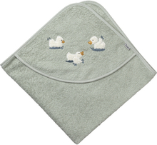 Sterntaler Badehåndklæde med hætte og motiv 80 x 80 cm Edda lys turkis