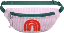 LÄSSIG Mini bum bag Cord Little Gang - regnbue, lilla