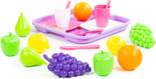 Wader Quality Toys Bordservice med frugt på bakke, 21 dele.