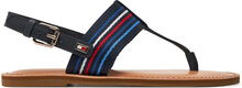 Sandaler Tommy Hilfiger Flat Sandal Stripes FW0FW07924 Mörkblå