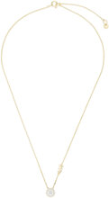 Halsband Michael Kors Pave Halo Necklace MKC1208AN710 Gyllene