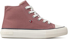 Tygskor Tommy Hilfiger High Top Lace-Up Sneaker T3A4-32119-0890 S Rosa