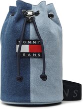 Axelremsväska Tommy Jeans Tjw Heritage Sling Bag Denim AW0AW14834 Blå