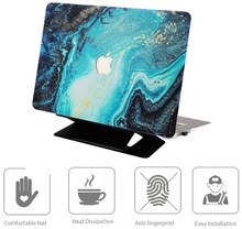 MacBook Pro 13 Hülle Super dünne gummierte Laptop-Hülle mit Schutz für Apple 13 "MacBook Pro Modell A1278 Kanalmuster mit freiem rosa Ständer