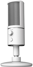 Razer Seiren X USB-Streaming-Mikrofon Eingebautes Shock Mount Supercardiod-Aufnahmemuster 25 mm Kondensatorkapseln USB Plug & Play Silber