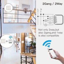 WIFI Intelligente Lichtschalter DIY Breaker Modul APP Fernbedienung Funktioniert mit Alexa Echo Google Home 2 Gang 2 Way