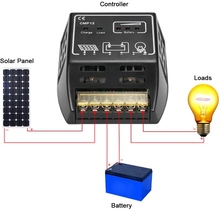 Anself 20A 12 V / 24 V Solarladeregler Lade Regler für Solar Panel Batterie Überlastschutz