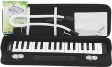Ammoon 37 Tasten Melodica Pianica Piano Style Keyboard Mundharmonika Mundharmonika mit Mundstück Reinigungstuch Tragetasche für Anfänger Kids Musical Geschenk