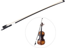 Gut ausgewogene Carbonfaser 4/4 Violine Fiddle Bow Runder Stick Exquisite Rosshaar Ebenholz Frosch