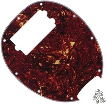 4Ply E-Bass Pickguard PVC + Celluloid Material für MM Music Man 4 String Gitarre Ersatz Schildpatt Rot