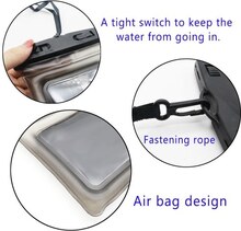 PVC Float Airbag Wasserdichte Schwimmen Tasche Handy Abdeckung Trockenen Beutel Universaltauchen Drifting Taschen Transparent