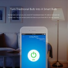 Sonoff Slampher RF E27 Drahtlose LED-Lampenfassung Smart 433 MHz RF & WiFi Glühbirne Wifi Lampenfassung RF-Fernbedienung Timing Arbeiten mit Smart Google Home Nest Alexa