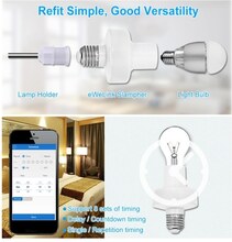 eWeLink WiFi Smart Glühlampenhalter E27 Wireless Lamp Holder Kompatibel mit Amazon Alexa und für Google Home / Nest für Smart Home