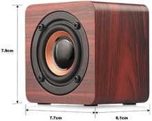 Q1 Mini Holz Bluetooth Lautsprecher Tragbare Drahtlose Subwoofer Starker Bass Leistungsstarke Sound Box Musik Zauberwürfel für Smartphone Tablet Laptop