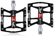 RockBros Advanced 4 Bearings Hochwertige Mountainbike-Pedale Plattform Fahrrad Flat 9/16 "Hollowing Ultralight Aluminium-Legierung Fahrrad Pedale Plattform Radfahren Bearing Mountain Anti-Rutsch-Fuß Multi-Farben Pedal Zubehör von Fahrrad