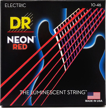 DR Strings NRE-10 Hi-Def neon red el-guitar-strenge, 010-046