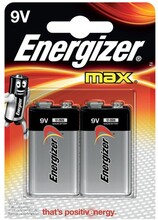 Energizer Max 9V batterier (2 stk)