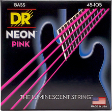 DR Strings NRB-45 Hi-Def neon red bass-strenger, 045-105