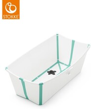 Stokke Flexi Bath Bundle med Värmekänslig Propp (White Aqua)