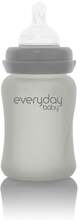 Everyday Baby Nappflaska Glas Healthy + 150 ml (Quiet Grey)