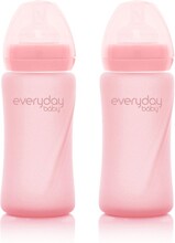 Everyday Baby Nappflaska Glas Healthy + 150 ml/ 240 ml (Rose Pink)
