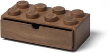 LEGO Skrivbordslåda 8 Trä (Mörkbetsad Ek)