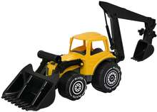 Plasto Traktor med frontlastare och grävare 48 cm