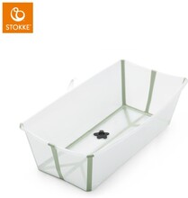 Stokke Flexi Bath XL med Värmekänslig Propp (Transparent Grön)