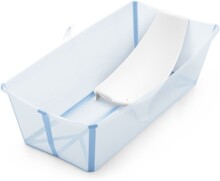 Stokke Flexi Bath XL Bundle med Värmekänslig Propp (Glacier Blue)