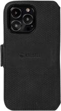 Krusell: Leather Phone Wallet iPhone 13 Pro Max Svart