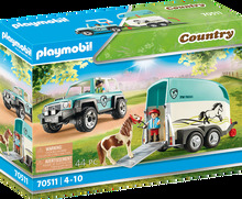 Playmobil - Car with pony trailer