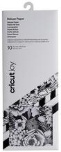 Cricut Joy Adhesive Backed Deluxe Paper 11,5x30,5cm 10-sheets (Black and White Botanicals)