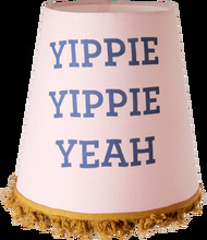 Rice - Lamp Shade "'YIPPIE YIPPIE YEAH"' Large Dia 18 cm - Pink