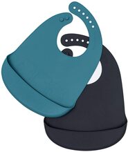 We Might Be Tiny - Catchie Bib 2 pack, Blue Dusk and Charcoal ( 28TICB02)