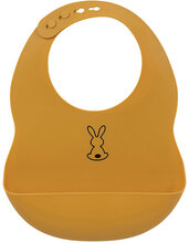 Nattou - Baby Bib Soft Silicone - Mustard