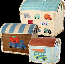 Rice - Large Set of 3 Toy Baskets - Cars