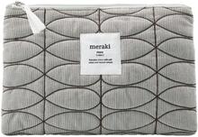 Meraki - Mentha Makeup bag - 30 cm - Light grey/army green