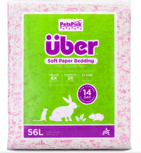 Über - Soft Paper Bedding 56l Pink/White