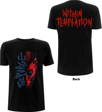 Within Temptation: Ladies T-Shirt/Purge Outline (Red Face) (Back Print) (Medium)