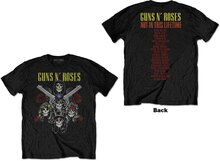 Guns N"' Roses: Unisex T-Shirt/Pistols & Roses (Back Print) (Medium)
