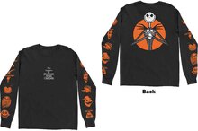 Disney: Unisex Long Sleeved T-Shirt/The Nightmare Before Christmas All Characters Orange (Back & Sleeve Print) (Large)