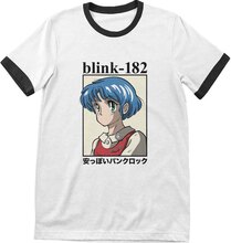 Blink-182: Unisex T-Shirt/Anime (Ringer) (Medium)