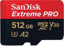SANDISK MicroSDXC Extreme Pro 512GB 200MB/s A2 C10 V30 UHS-I